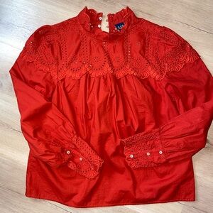 GAP cotton eyelet blouse